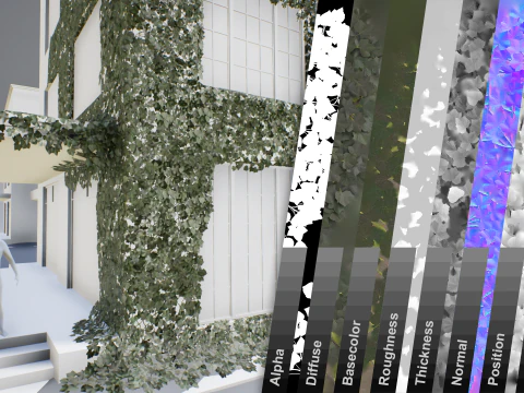 Ivy lowpoly modular assets 3D Model