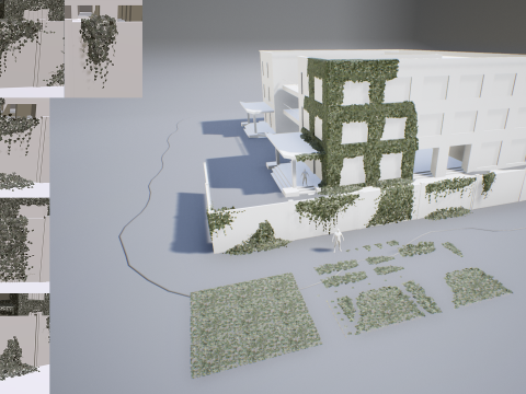 Ivy lowpoly modular assets 3D Model