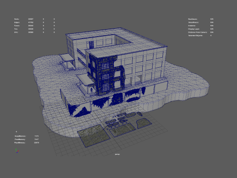 Ivy lowpoly modular assets 3D Model
