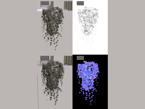 Ivy lowpoly modular assets 3D Model