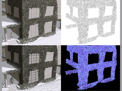Ivy lowpoly modular assets 3D Model