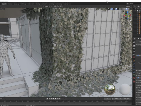 Ivy lowpoly modular assets 3D Model