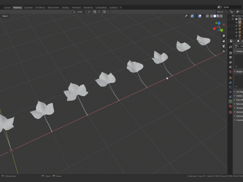 Ivy leaves subdivision highpoly model 3D Model