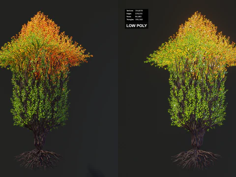 &Aacute;rvore em forma de flecha Modelo 3D