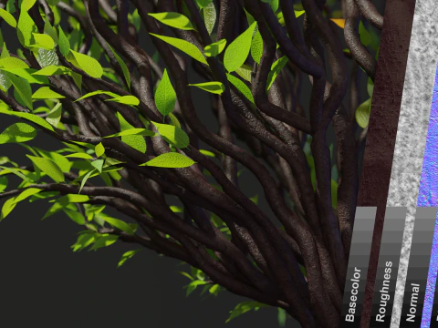 Tree in a shape of an arrow 3D Model