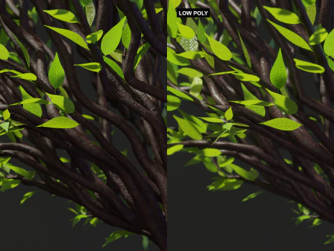 Tree in a shape of an arrow 3D Model