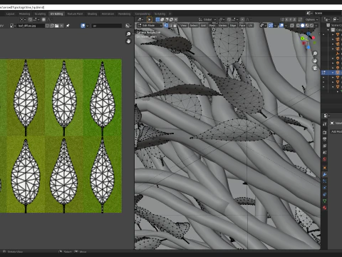 Tree in a shape of an arrow 3D Model