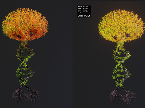 Tree in a shape of a DNA chain 3Dモデル