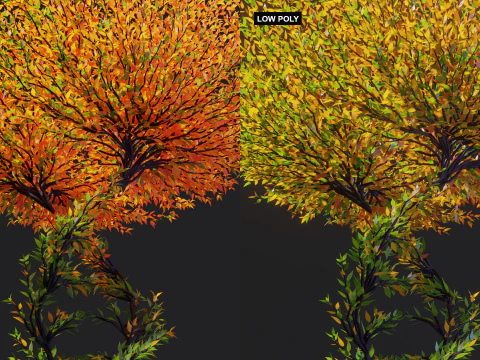Boom in de vorm van een DNA-keten 3D Model