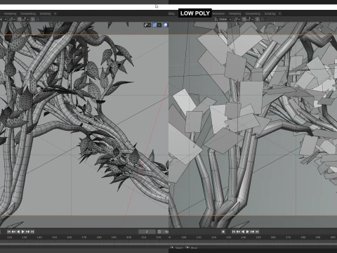 Boom in de vorm van een DNA-keten 3D Model