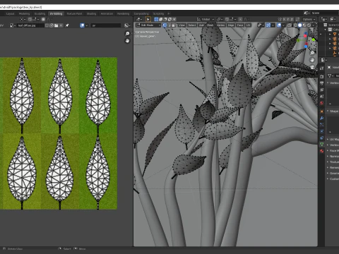 Boom in de vorm van een DNA-keten 3D Model