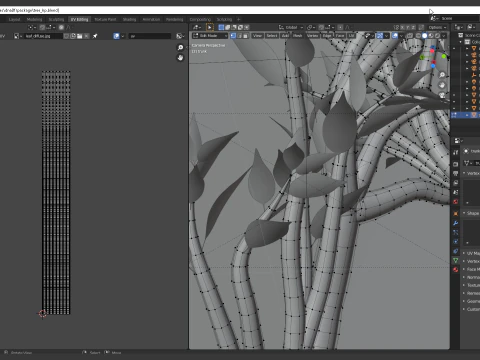 Boom in de vorm van een DNA-keten 3D Model