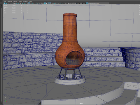 Ceramic fire pit 3D Model