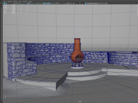Ceramic fire pit 3D Model