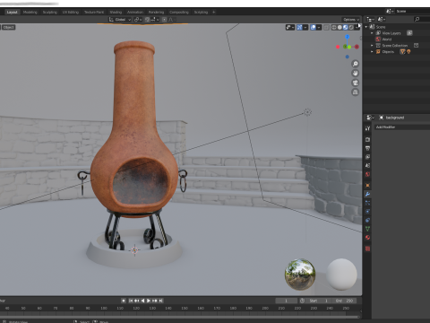Ceramic fire pit 3D Model