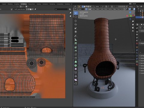 Ceramic fire pit 3D Model