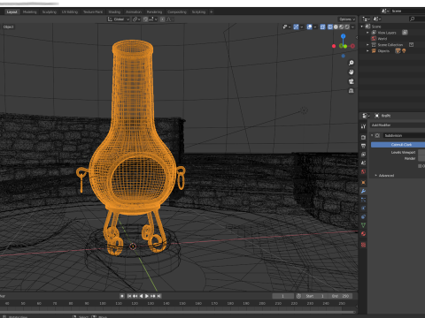 Ceramic fire pit 3D Model