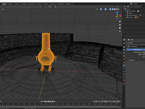 Ceramic fire pit 3D Model
