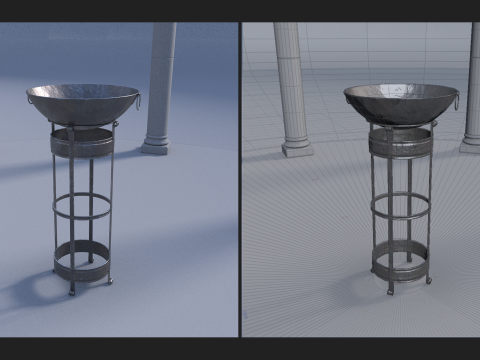 Metal fire pit Modelo 3D