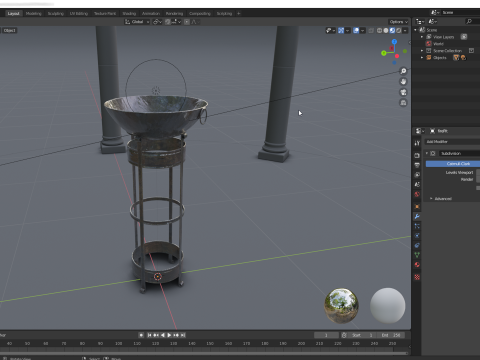 Metal fire pit Modelo 3D