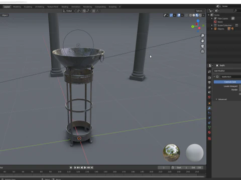 Metal fire pit 3D Model