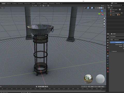 Metal fire pit 3D Model