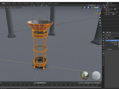 Metal fire pit Modelo 3D