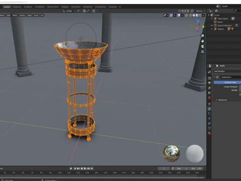 Metal fire pit 3D Model
