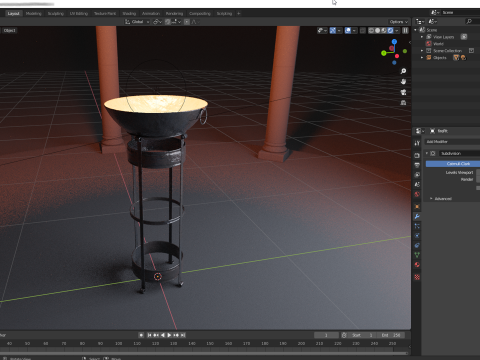 Metal fire pit Modelo 3D
