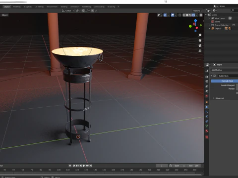 Metal fire pit 3D Model