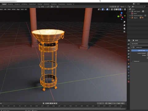 Metal fire pit 3D Model
