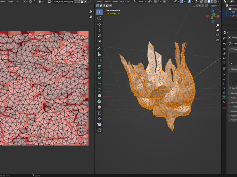 Origami human brain unfolding growing animation 3D Model