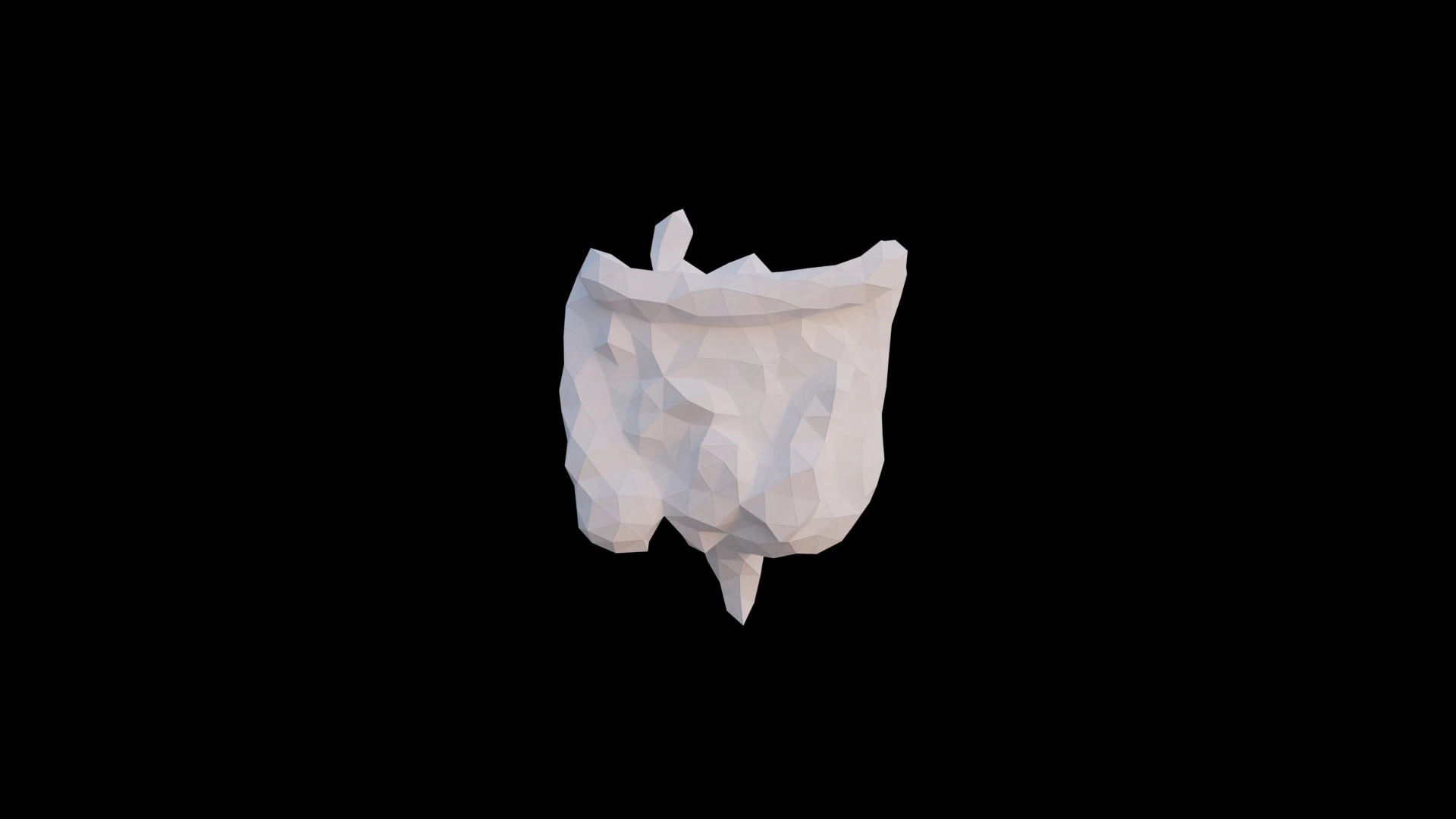 Origami human intestines unfolding growing animation 3D Model .c4d .max .obj .3ds .fbx .stl .blend 