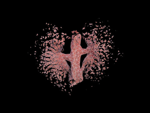 Origami human kidney unfolding growing animation 3D-Modell