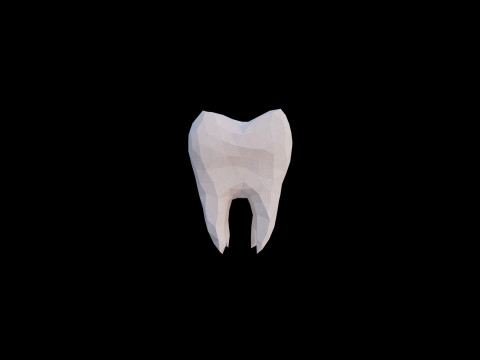 Origami human tooth unfolding growing animation 3Dモデル