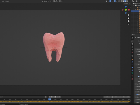 Origami human tooth unfolding growing animation 3D 모델