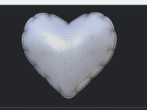 Heart shaped Balloon inflation animation 3D Model