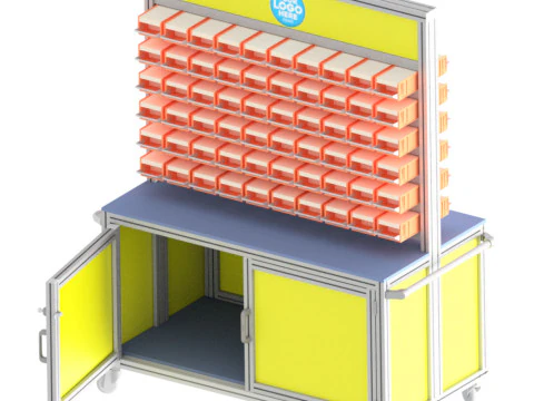Banco para pe&ccedil;as pequenas Modelo 3D