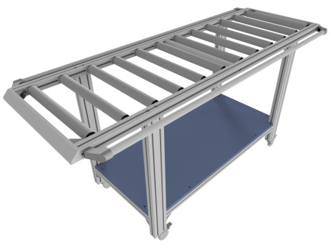 Portable roller conveyor Modello 3D