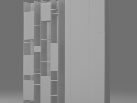 Bookcase Random MDF Italia 3 types 3D Model