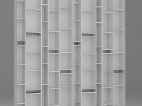 Bookcase Random MDF Italia 3 types 3D Model
