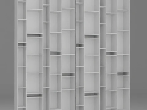 Bookcase Random MDF Italia 3 types 3D Model