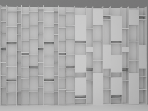 Bookcase Random MDF Italia 3 types 3D Model