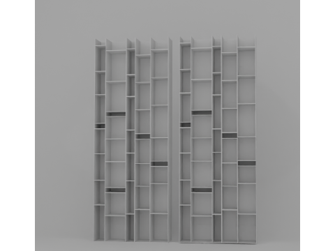 Bookcase Random MDF Italia 3 types 3D Model