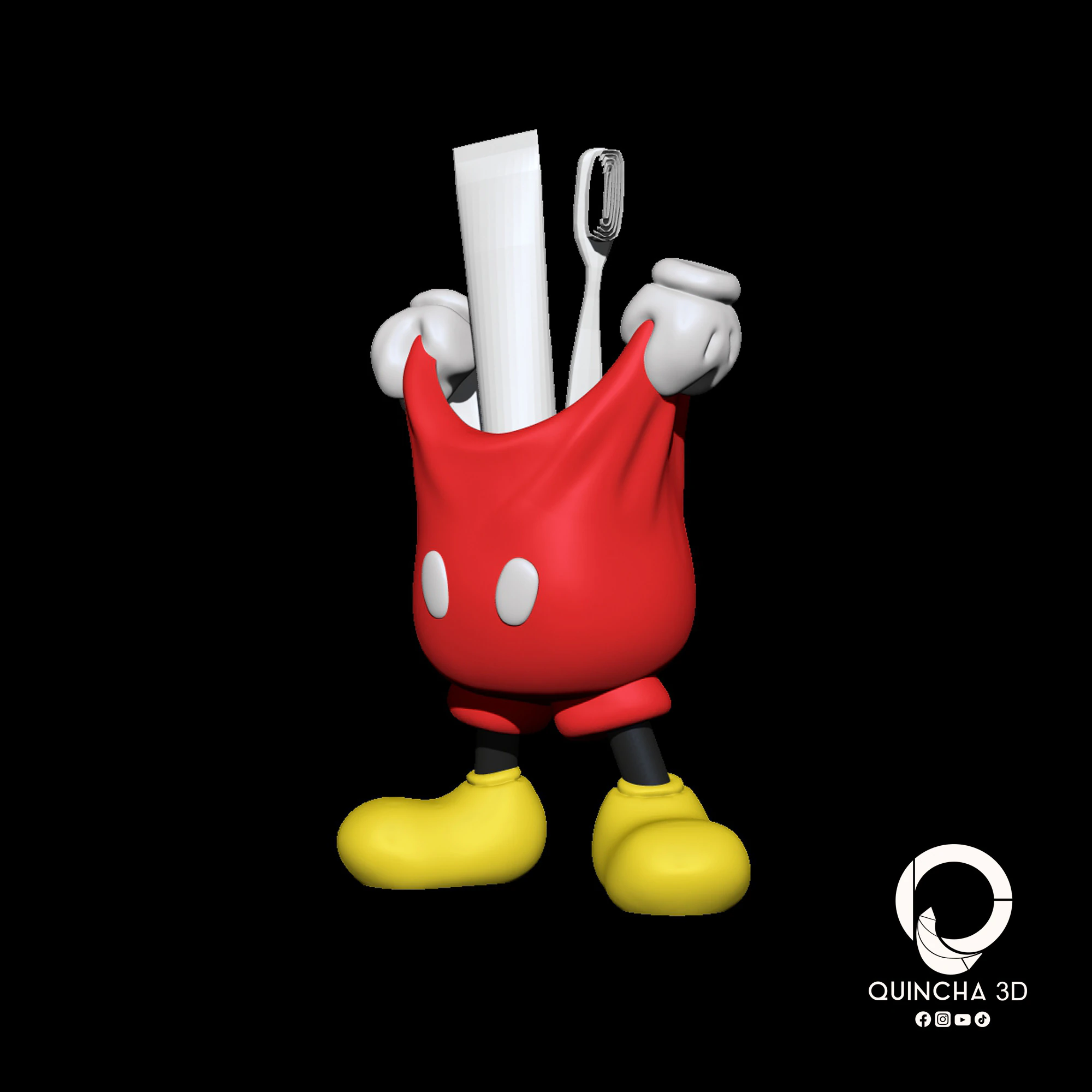 Mickey porta objetos 3D Print Model .c4d .max .obj .3ds .fbx .stl .blend 