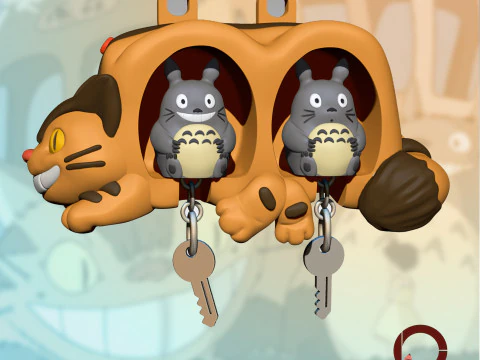 Porta llaves Totoro 3D Print Model