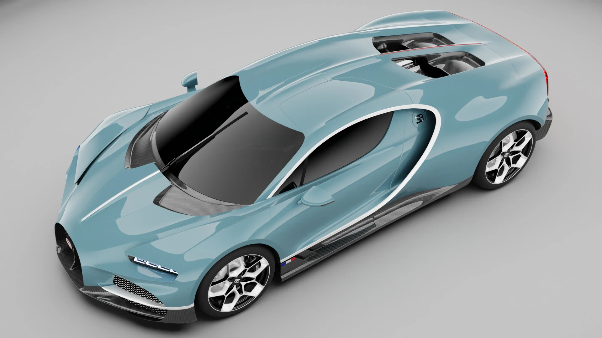 Bugatti Tourbillon 3D Model .c4d .max .obj .3ds .fbx .stl .blend