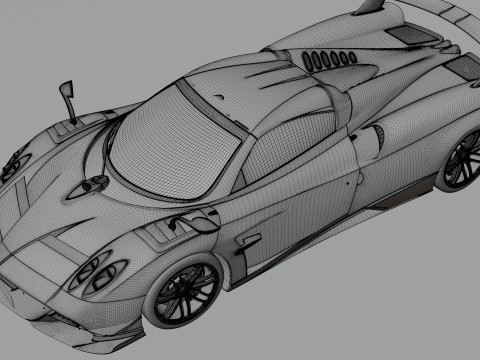 2020 Pagani Huayra Roadster 3D Модель