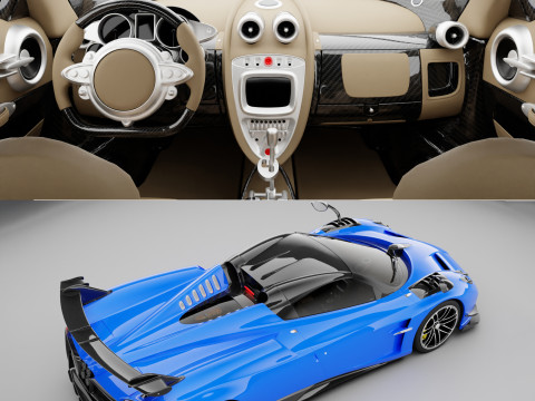 2020 Pagani Huayra Roadster 3D Модель