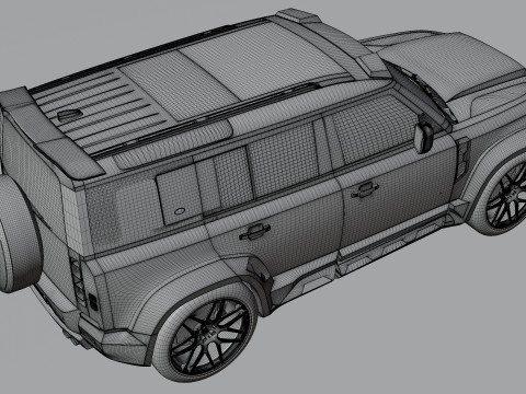 2021 Land Rover Defender Lumma CLR LD Exterior Interior 3D 模型